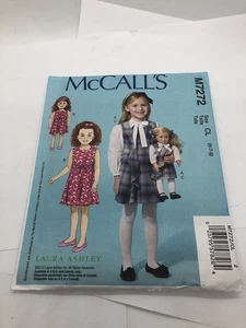 McCall’s Laura Ashley blouse jumper girl doll pattern sz 6-8 M7272 uncut  - Picture 1 of 2