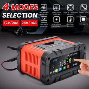 Auto Intelligentes Batterie Ladegerät KFZ Lithium LiFePO4 AGM GEL 12/24V 20A/10A - Bild 1 von 15