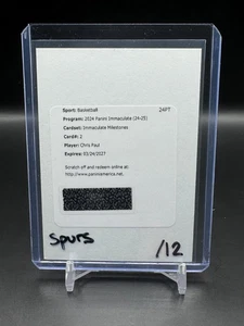 2024-25 Immaculate Milestones Chris Paul /12 Redemption Spurs - Bild 1 von 2