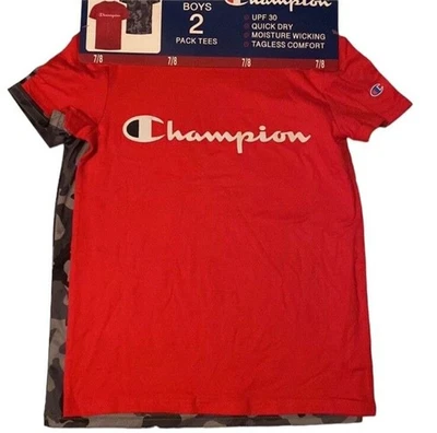 Pack de 2 camisetas Champion de secado rápido talla 7/8 ropa deportiva informal Foto 1 de 4