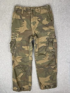 Vintage 90s Y2K Abercrombie & Fitch Paratrooper Baggy Camo Cargo Pant 32x28 - Bild 1 von 20