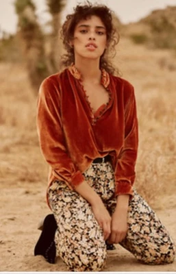 by Anthropologie Diandra Pants Womens 4 Floral High Waist Jogger Cottagecore - Image 1 of 4