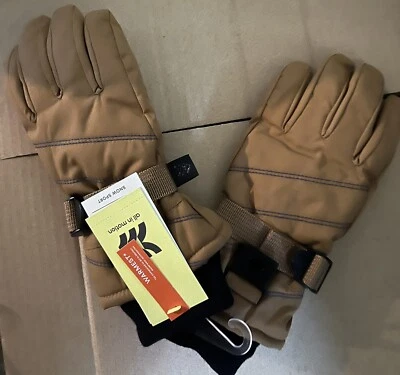 All In Motion Snow/Ski  Gloves Unisex Size 4-7 Snow Sport Kaki Waterproof - Image 1 of 4