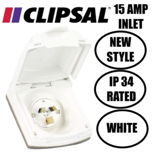 New Style Clipsal 15Amp 240V Power Inlet 435VFS15 for Caravan Camper Trailer 15A - Picture 1 of 6