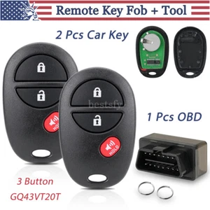2 Replacement Remote Key Fob 3Btn With Tool Kit For Toyota Tacoma Tundra 315MHz - Picture 1 of 12