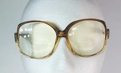 Monturas de gafas vintage de coñac de gran tamaño redondas Marc Gaillard años 80 Francia Foto 1 de 4