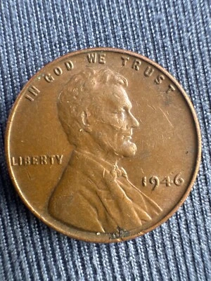 1946 Lincoln penny rare rim  - Image 1 of 2