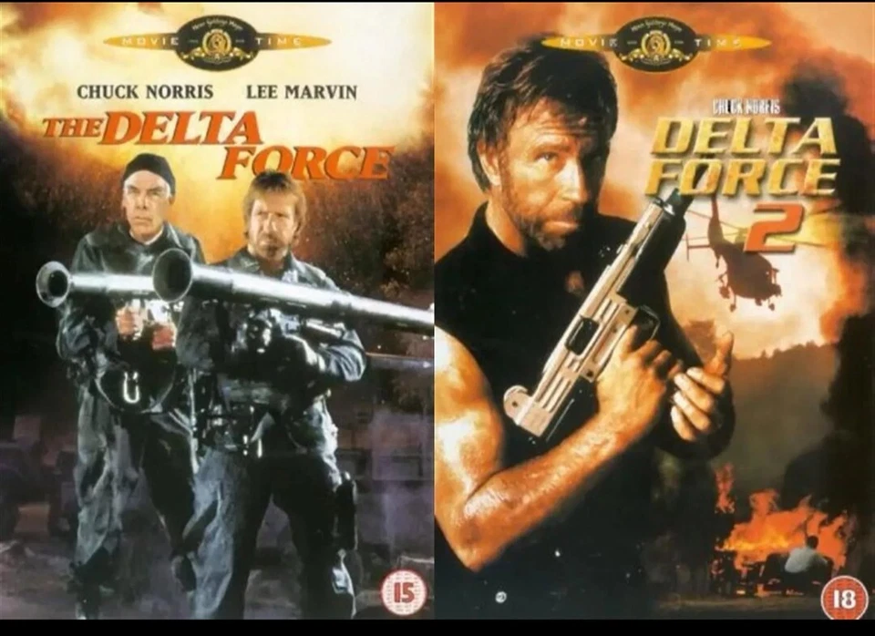 DELTA FORCE PART 1 and 2 DVD MOVIE FILM COLLECTION Chuck Norris Brand New UK R2 - Image 1 of 1