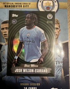 Topps Man Manchester City 2022/23 Team Set Josh Wilson-Esbrand /75 Blue Moon RC
