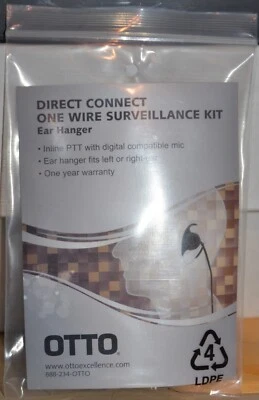 Otto Fixed Ear Hanger In-Line PTT Mic Hytera Motorola SP10/GP3 E1-ER2MS131 - Image 1 of 3