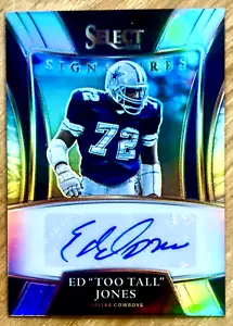 ED "TOO TALL" JONES 2022 PANINI Seleziona FIRME ARGENTO AUTO #SSP-EJO COWBOYS - Foto 1 di 1