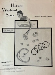 Hudson's Woodward Shops años 50 - Trifari 1954 - Imagen 1 de 2