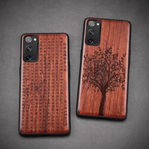 Holz Handy Hülle für Samsung Galaxy S25 S24 S23 S22 S21 S20 Schutz Silikon Case - Bild 1 von 27