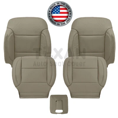 2014-2019 Chevy Silverado 1500 2500 3500 LTZ Tan Leather Replacement Seat Cover - Image 1 of 4