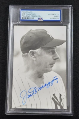 Rare JOE DIMAGGIO Signed Real Photo Postcard-HOF-NEW YORK YANKEES-PSA - Image 1 of 4