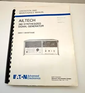 AIltech 380 Synthesized Signal Generator 380K11 Mainframe Operation Manual - Picture 1 of 3