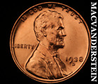 1938-D Lincoln Wheat Cent - Red  Choice Gem Brilliant Uncirculated  #V3380