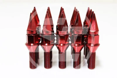 Z RACING 28MM RED SPIKE CONE SEAT LUG BOLTS 12X1.5MM FOR BMW Z3 Z4 Z8 BOLT Foto 1 de 2