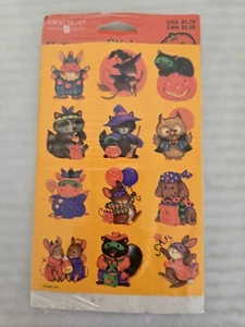 Adesivi Halloween American Greetings Factory sigillati 4 fogli animali SPEDIZIONE GRATUITA - Foto 1 di 1
