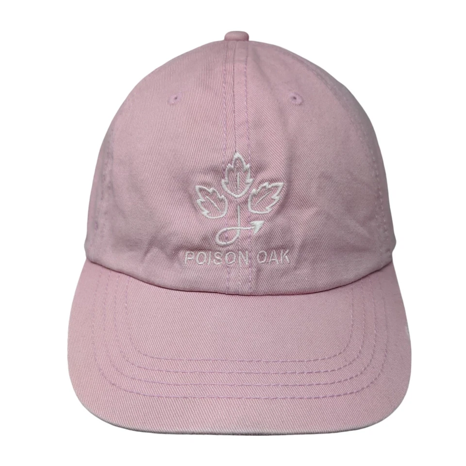 Poison Oak Slideback Hat Pink One Size Adjustable Embroidered Cobra - Image 1 of 4