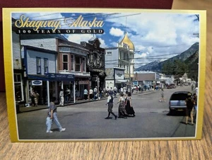 Cartolina Skagway Alaska Gateway to the Goldrush 100 anni d'oro - Foto 1 di 2