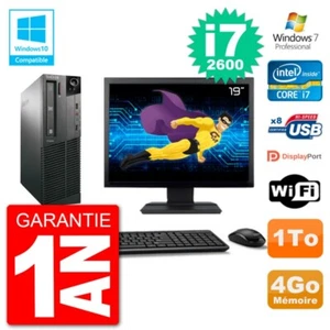 PC LENOVO M82 SFF Bildschirm 19 " i7-2600 RAM 4Go Scheibe 1To Dvd-Brenner Wifi - Bild 1 von 1