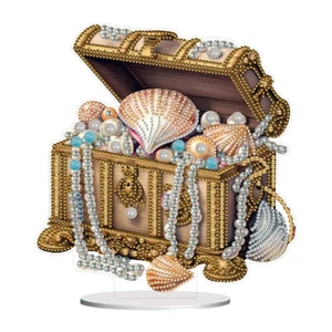 Special Shaped Pearl Seashell Treasure Box Diamond Painting Desktop Ornaments - Foto 1 di 8