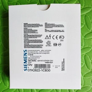 Relè di sicurezza SIEMENS NUOVO in scatola 3TK2822-1CB30 3TK28221CB30 1 anno di garanzia - Foto 1 di 2