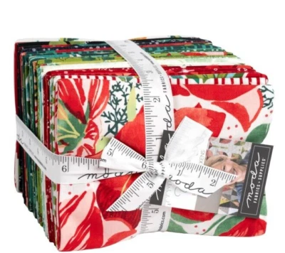 WINTERLY 28 FQs + Panel Moda Redbird Christmas fabric quilt fat quarters 48760AB - Image 1 of 4