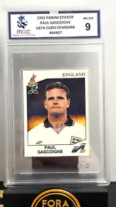 1992 Panini UEFA EURO 92 #103 MGC 9 MINT Paul Gascoigne England Legend - Picture 1 of 3