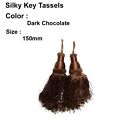12X Silky Key Tassels, Cushions, Blinds, Bibles, Curtains,Dark Chocolate