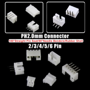 PH 2.0mm Straight Pin /Right Angle Pin Socket /Plug Pitch 2.0 mm Connector 2P~6P - Bild 1 von 22