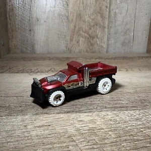 ⭐️ Mattel HOT WHEELS 2013 SO PLOWED MAROON WINTER SERVICE SNOW PLOW TRUCK - Bild 1 von 6