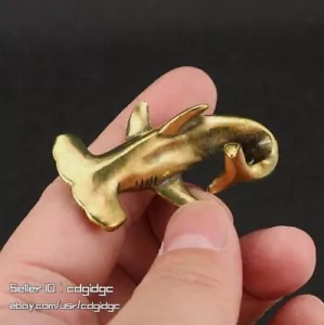 Antique Style Brass Hammerhead Shark Sculpture cute and Playful Gift  - Bild 1 von 5