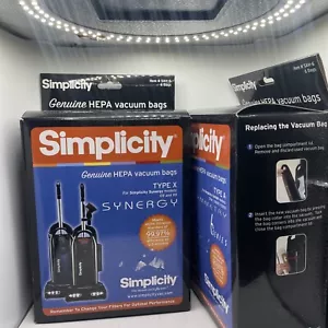Simplicity Synergy Genuine HEPA Vacuum Bags X Model G9 & X9 9 Total Bags - Picture 1 of 5