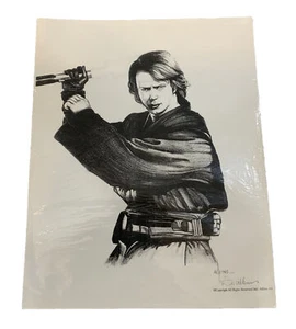 Star Wars Anakin B & W Print By Official Dale Adkins Art In Protective Sleeve - Picture 1 of 4
