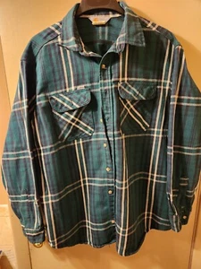 Carhartt Vintage Plaid Long Sleeve Heavyweights Flannel Men's 2XL - Picture 1 of 4