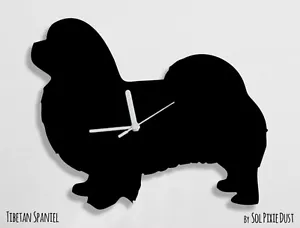 Tibetan Spaniel Dog Silhouette - Wall Clock - Picture 1 of 4