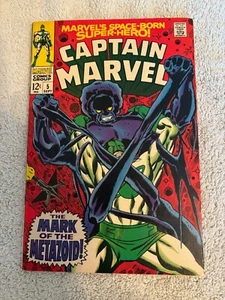 Captain Marvel #5 (Marvel Comics 1968) Silver Age Don Heck Metazoid 8,5 Sehr guter Erhaltungszustand + - Bild 1 von 3
