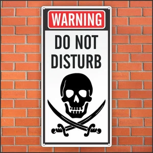 Nicht stören Schild - Lustiges Halloween Schild - Lustiges Schild - 12 x 24 Aluschild - Bild 1 von 1