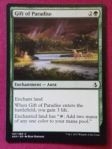 Magic The Gathering AMONKHET GIFT OF PARADISE green card MTG - Foto 1 di 2