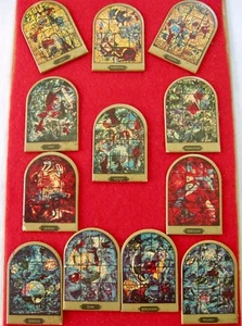 De colección Años 60 12 Tribus de Israel Hijos-Chagall Vidrieras Vidrieras Base Madera 8x12" - Imagen 1 de 8