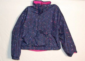 Gap Kids Pullover half button reversible jacket sz S EUC Navy Pink (See Photos) - Picture 1 of 4