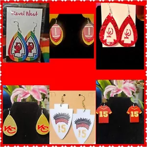 Kansas City Chief's Earrings Bundle - Picture 1 of 7