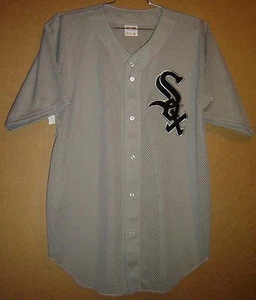CHICAGO WHITE SOX GRAY MESH BUTTON-DOWN Size XL Red Fox Athletic No #s JERSEY - Picture 1 of 4