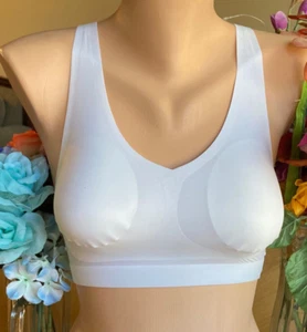 1123 SOMA Small White Racerback Bralette Wireless Removable Pad Bra #53098 NWT - Picture 1 of 6