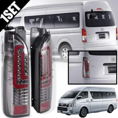 Pair LR Tail Lamp Light Clear Lens LED Fits 2005-2018 Toyota Hiace Commuter Van - Image 1 of 4