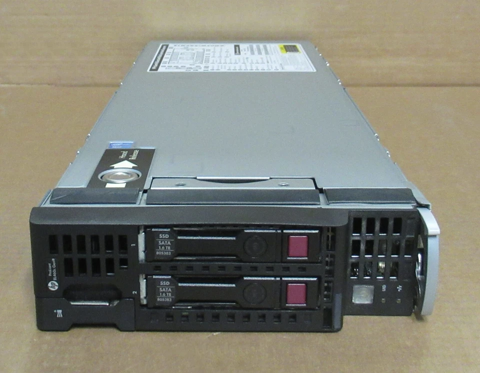 HP ProLiant BL460c GEN9 2x 12C E5-2690v3 2.6GHz 128GB 2x 1.6TB SSD Blade Server - Image 1 of 4