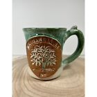 Margaretville NY New York Studio Art Pottery Coffee Tea Mug Signed Green Tree