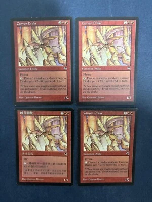 MTG 4X TEMPEST CANYON DRAKE CHINESE + ENGLISH MAGIC THE GATHERING CREATURE RED - Image 1 of 4